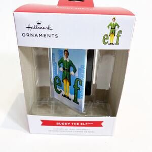 Hallmark Red Box Christmas Tree Ornament Buddy The Elf VCR VHS Tape NEW
